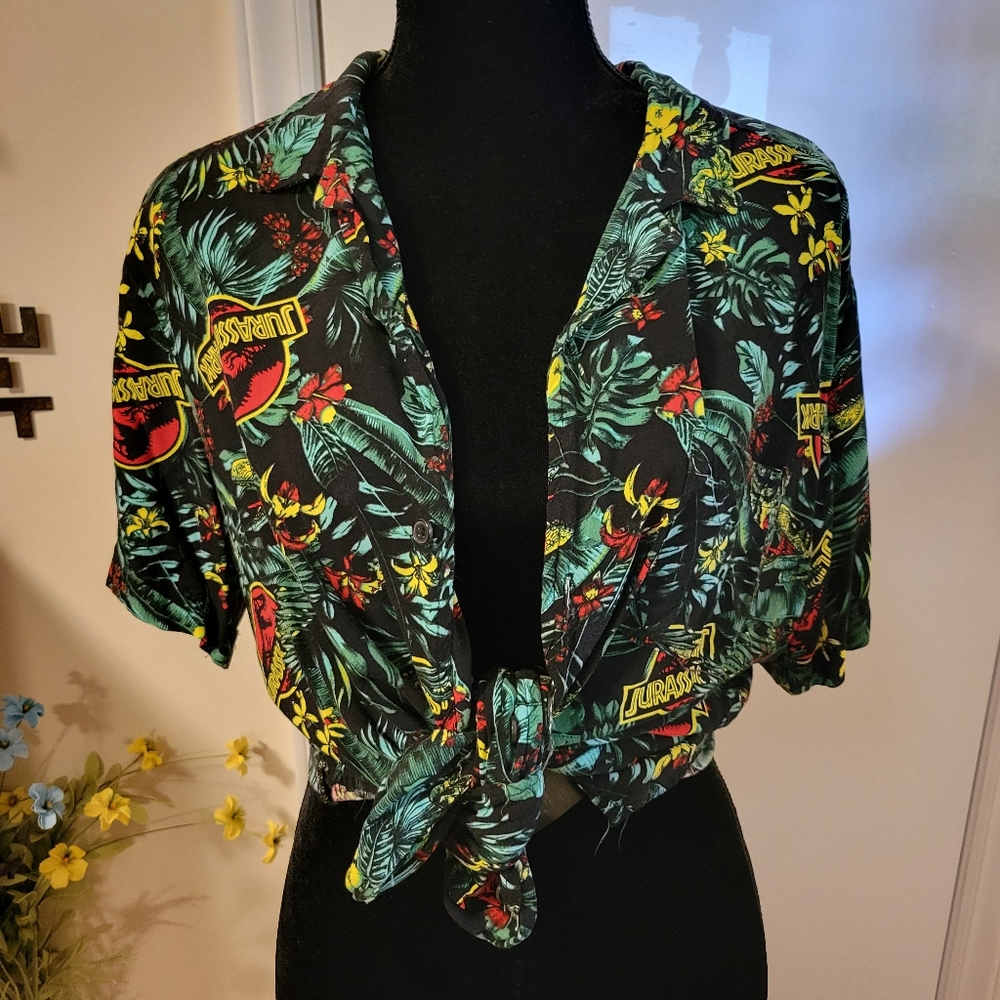 Jurassic Park Hawaiian button down (Large)